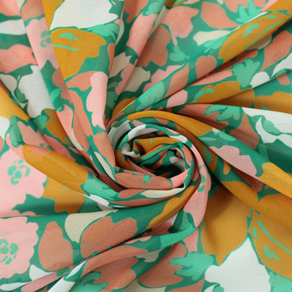 Tissu crêpe georgette  - imprimé fleuri - photo 1/5 | So Tissus