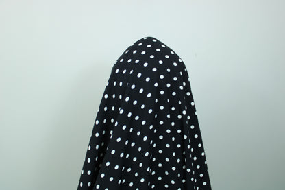 Tissu crêpe - imprimé à pois - noir et blanc - photo 3/5 | So Tissus