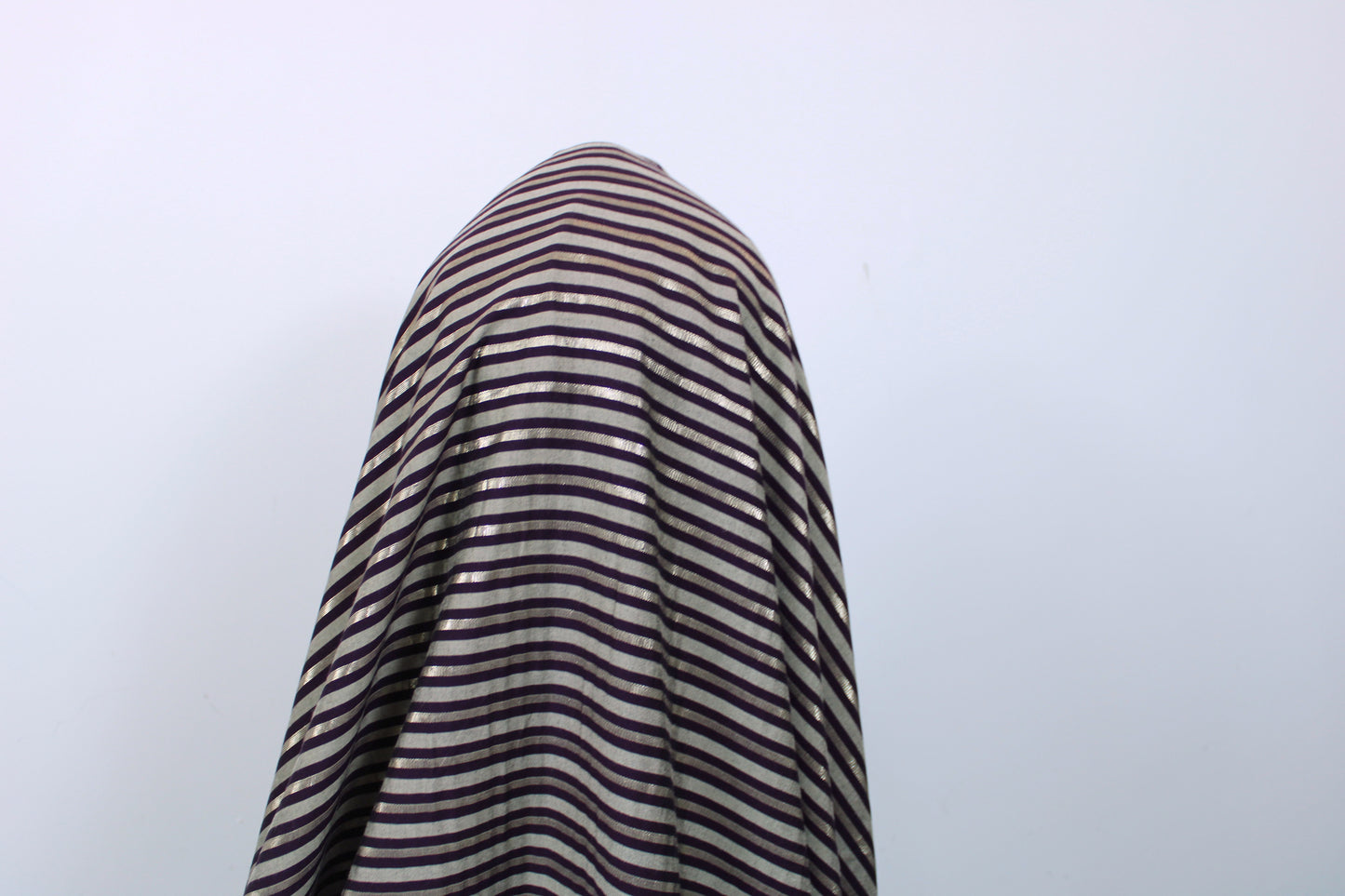 Tissu viscose - à rayures - violet et argent - photo 2/4 | So Tissus