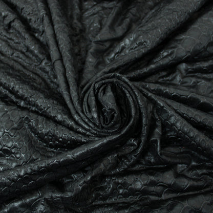 Tissu maille imitation reptile  - noir - photo 1/4 | So Tissus