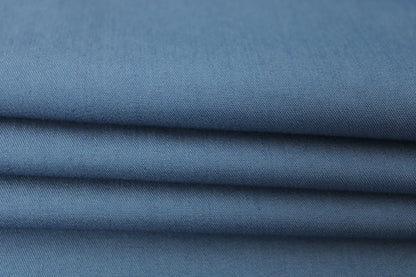 Tissu chambray de coton - bleu - photo 2/3 | So Tissus