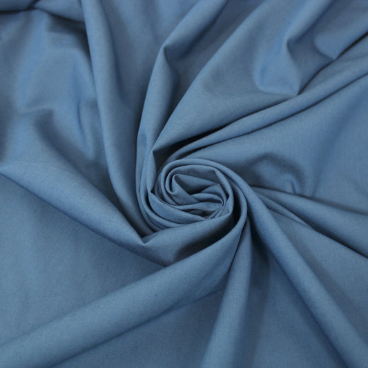 Tissu chambray de coton - bleu - photo 1/3 | So Tissus