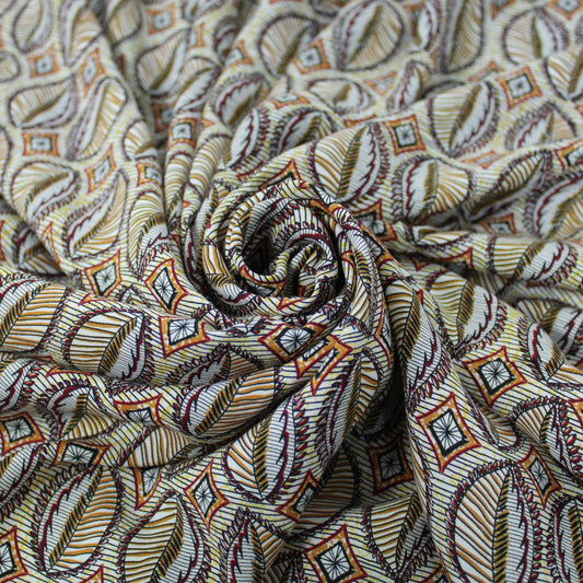 Tissu viscose - imprimé grandes feuilles abstraites - photo 1/5 | So Tissus