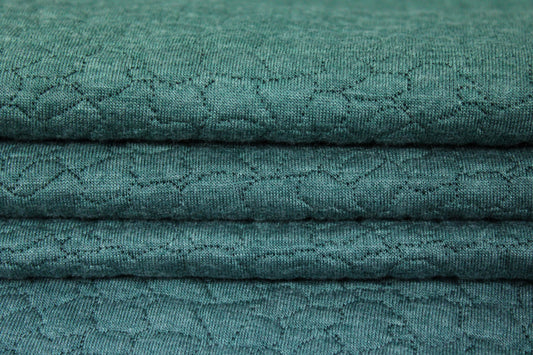 Tissu maille gaufré - vert sauge - photo 2/5 | So Tissus
