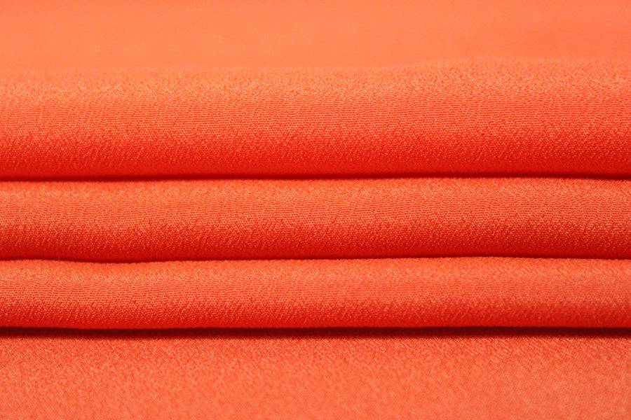 Tissu crêpe de chine - orange