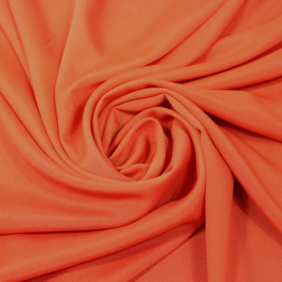 Tissu crêpe de chine - orange