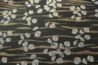 Tissu brocart - imprimé fleuri - noir et doré - photo 5/5 | So Tissus