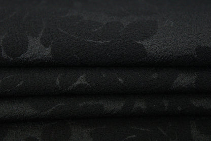 Tissu crêpe - imprimé fleuri - ton noir - photo 2/5 | So Tissus