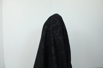 Tissu crêpe - imprimé fleuri - ton noir - photo 3/5 | So Tissus
