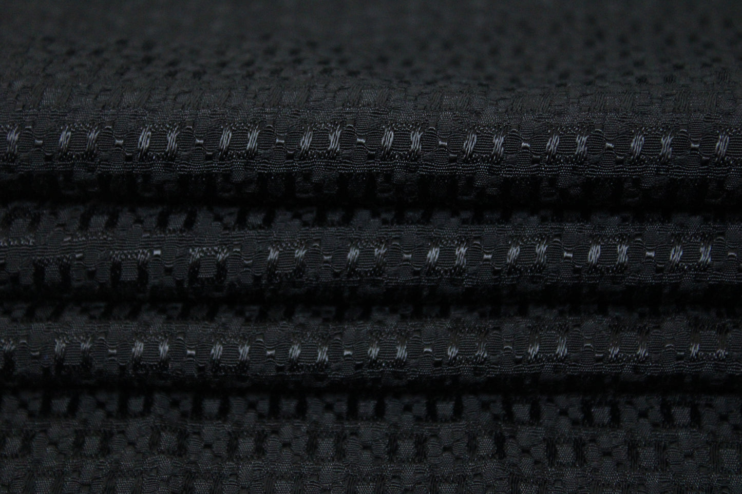 Tissu jacquard- motif géométrique - ton noir - photo 2/3 | So Tissus