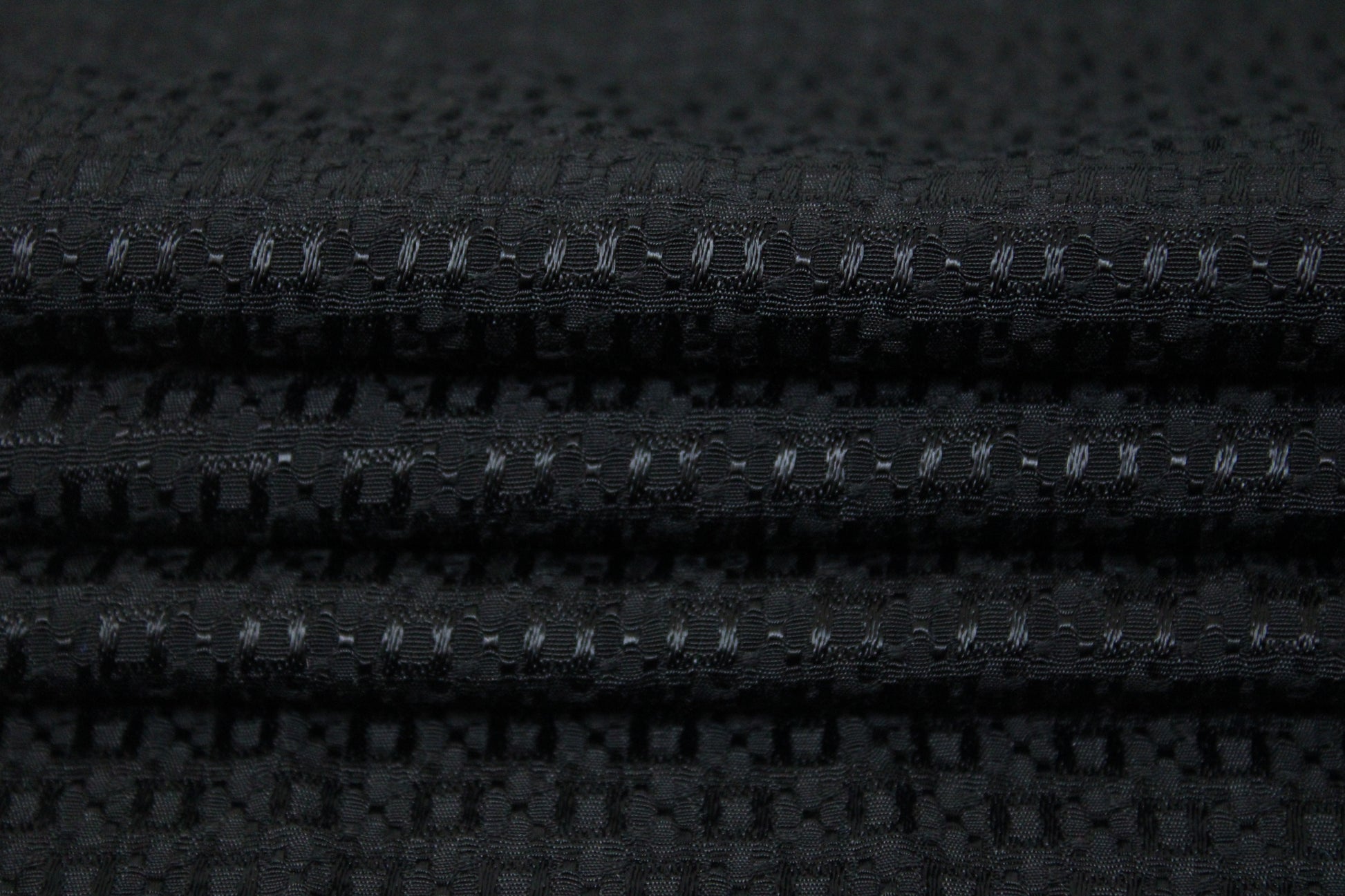 Tissu jacquard- motif géométrique - ton noir - photo 2/3 | So Tissus
