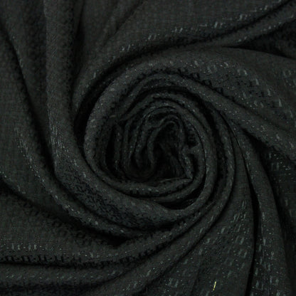 Tissu jacquard- motif géométrique - ton noir - photo 1/3 | So Tissus
