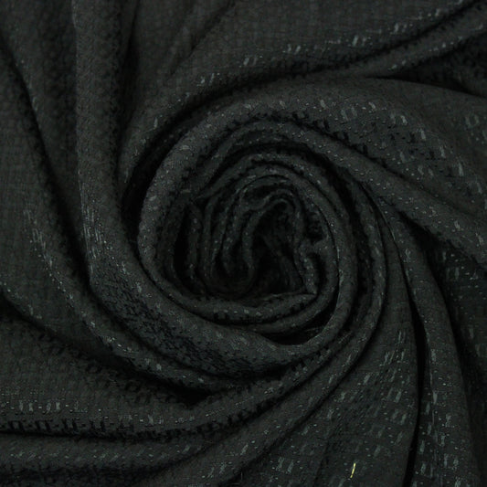 Tissu jacquard- motif géométrique - ton noir - photo 1/3 | So Tissus