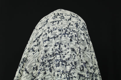 Tissu maille tacheté - blanc, gris et bleu - photo 3/5 | So Tissus