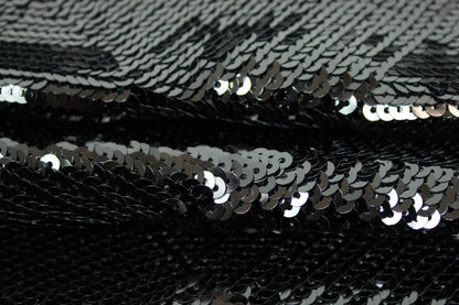 Tissu sequin - motif géométrique - ton noir - photo 2/5 | So Tissus