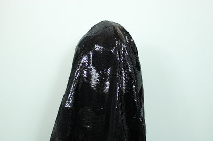 Tissu sequin - motif géométrique - ton noir - photo 3/5 | So Tissus