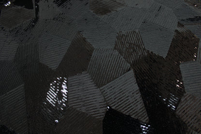 Tissu sequin - motif géométrique - ton noir - photo 5/5 | So Tissus