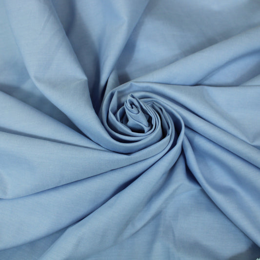 Tissu popeline piqué de coton - bleu ciel - photo 1/3 | So Tissus