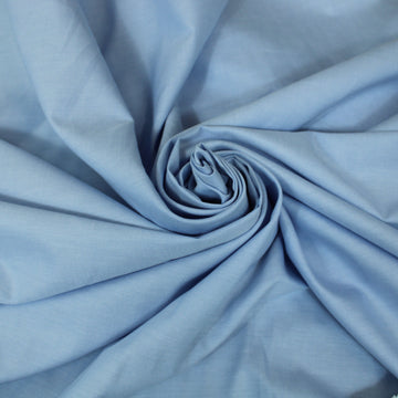 Tissu popeline piqué de coton - bleu ciel