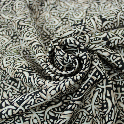 Tissu soie plume - imprimé éthnique - photo 1/5 | So Tissus