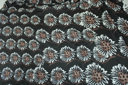 Tissu soie plume - imprimé tournesol abstrait - photo 5/5 | So Tissus