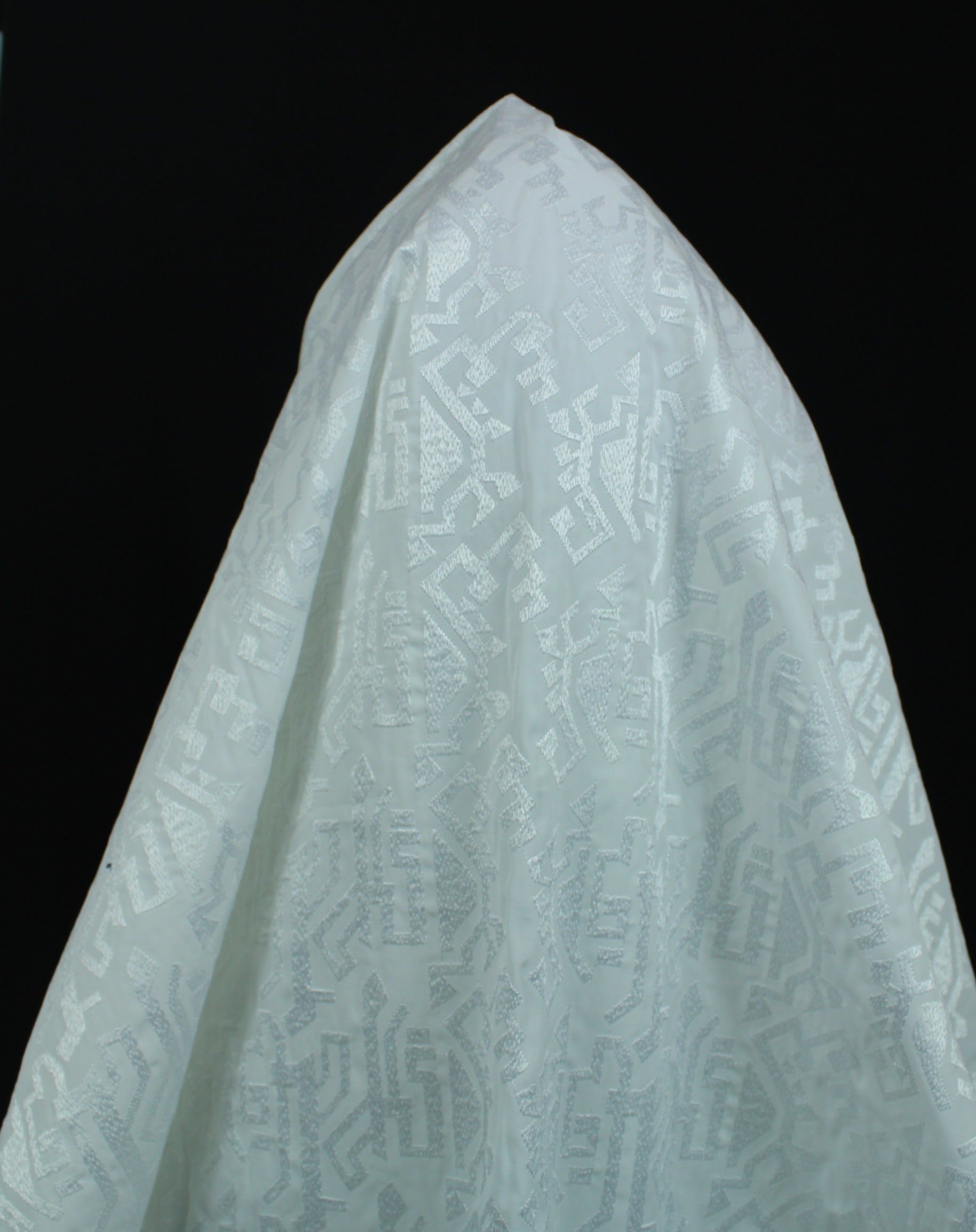 Tissu popeline de coton brodé - blanc - photo 3/5 | So Tissus