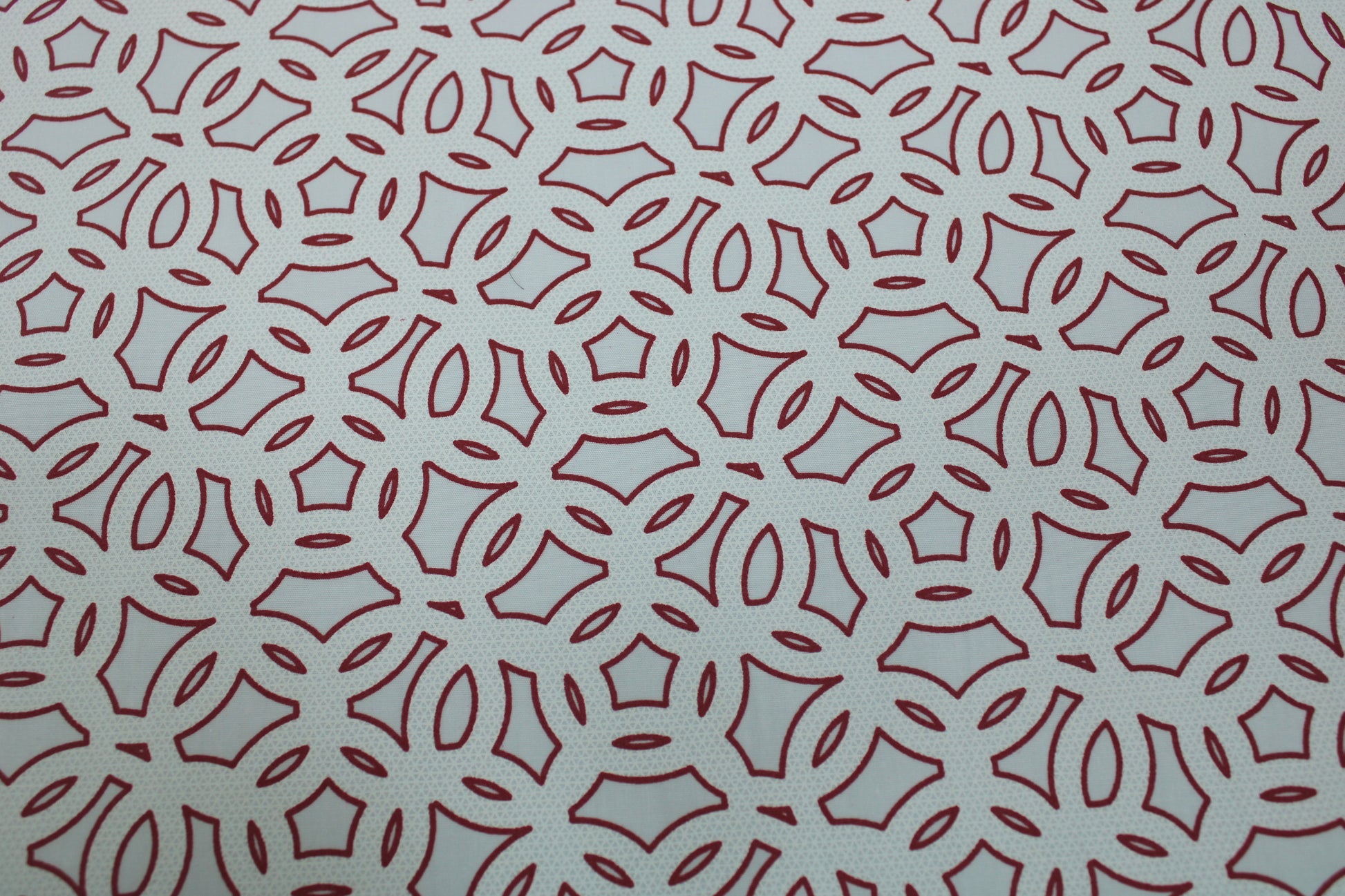 Tissu popeline de coton imprimé cercle - blanc et framboise - photo 5/5 | So Tissus