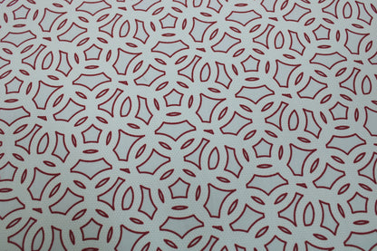 Tissu popeline de coton imprimé cercle - blanc et framboise - photo 5/5 | So Tissus
