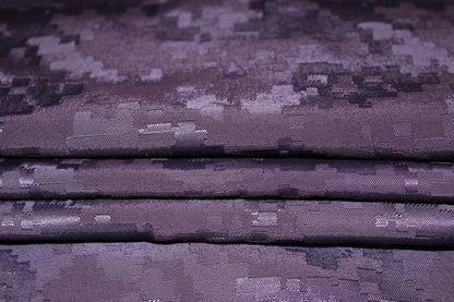 Tissu taffeta imprimé géométrique - prune - photo 2/5 | So Tissus