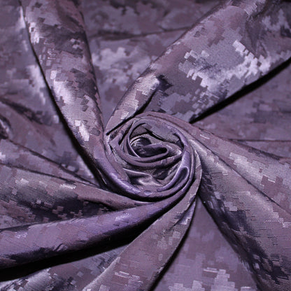 Tissu taffeta imprimé géométrique - prune - photo 1/5 | So Tissus
