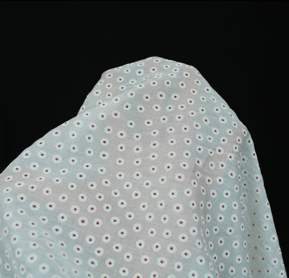 Tissu voile de coton - imprimé à pois - rouge et blanc - photo 5/5 | So Tissus