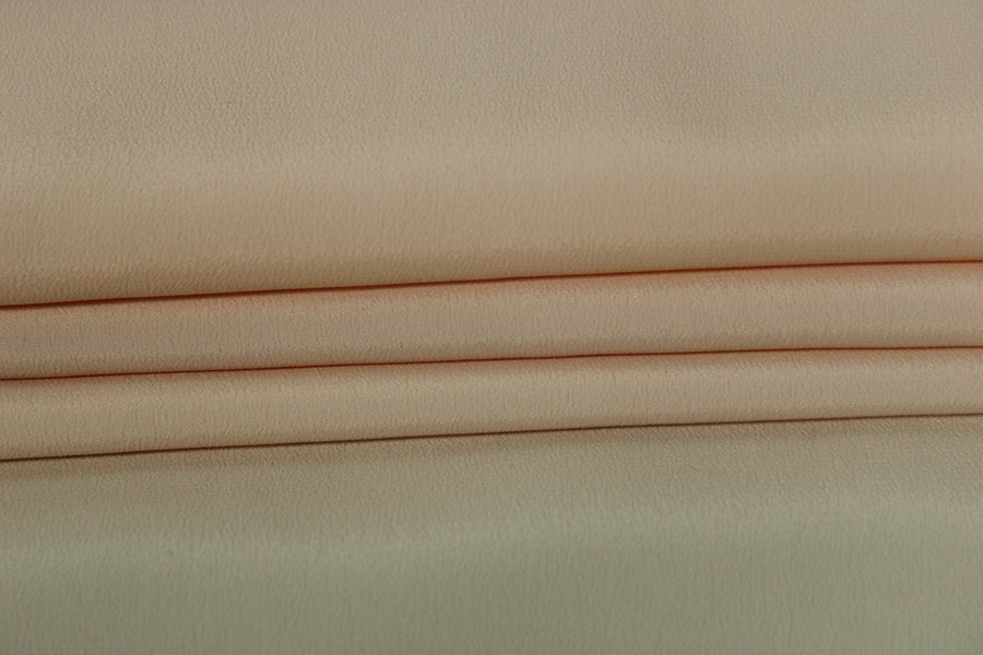 Tissu crêpe de chine en soie - nude