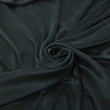 Tissu satin de soie lavé - noir