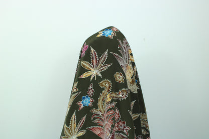 Tissu crêpe de chine 100% soie - imprimé paons et fleurs - photo 3/5 | So Tissus