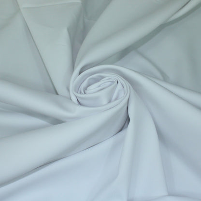 Tissu popeline de coton stretch prestige - blanc - photo 1/3 | So Tissus