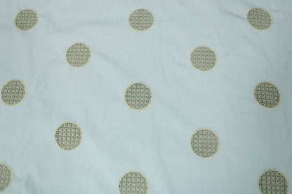 Tissu broderie anglaise - blanc et beige - photo 5/5 | So Tissus