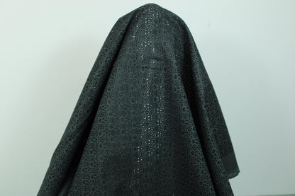 Tissu broderie anglaise épaisse - fleuri - noir - photo 3/5 | So Tissus