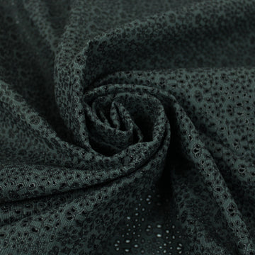 Tissu broderie anglaise épaisse - fleuri - noir