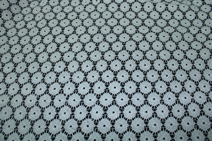 Tissu dentelle - motif circulaire - blanc - photo 5/5 | So Tissus