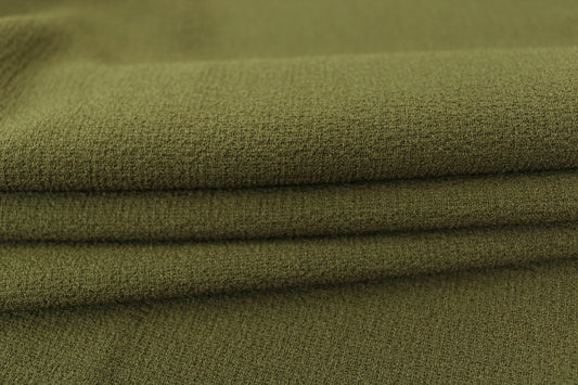 Tissu crêpe texturé - kaki - photo 2/3 | So Tissus