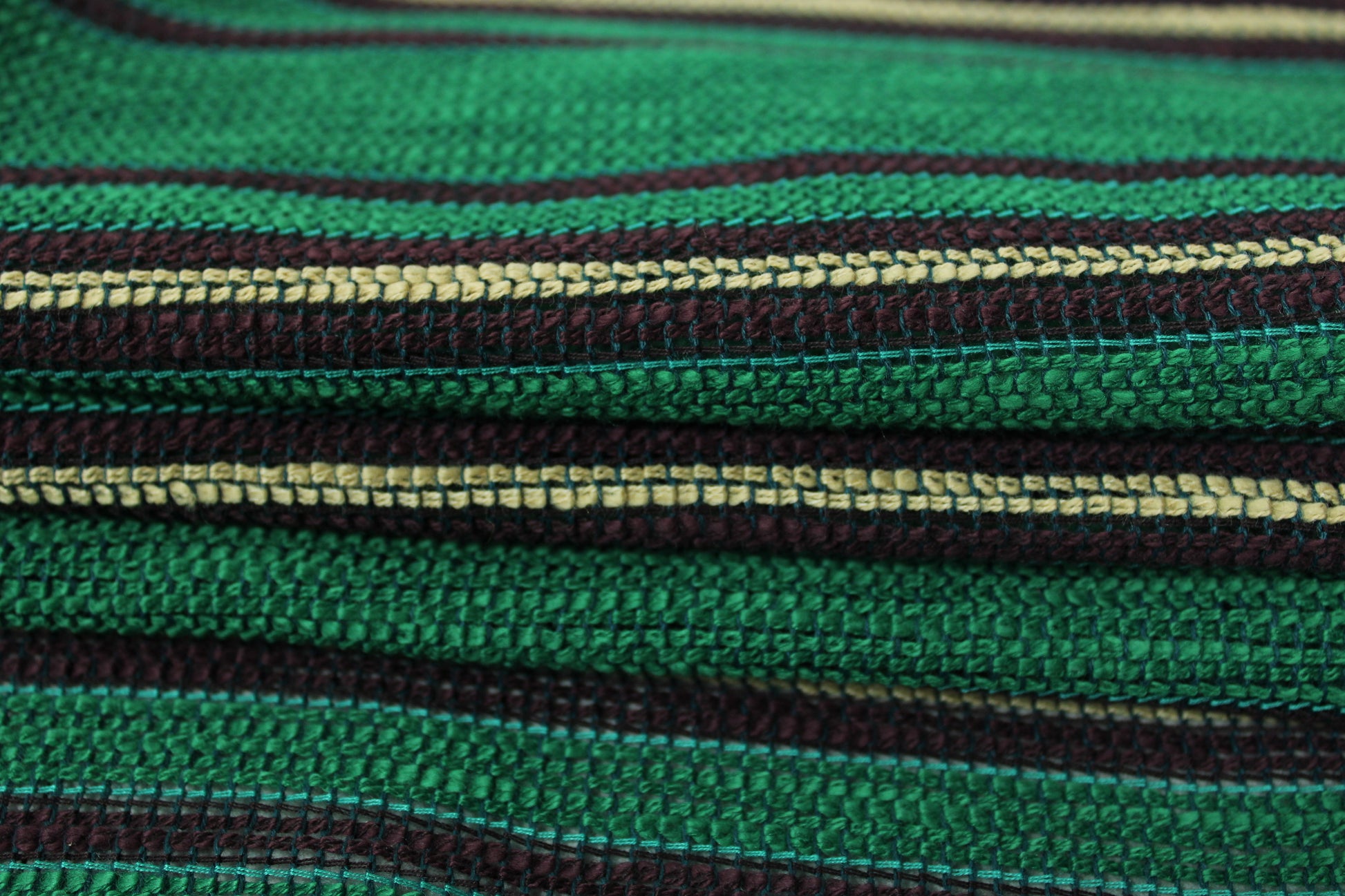 Tissu tweed à rayures - ton vert prairie - photo 2/5 | So Tissus