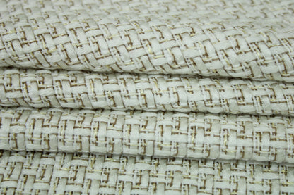 Tissu tweed de laine - ton crème - photo 2/5 | So Tissus