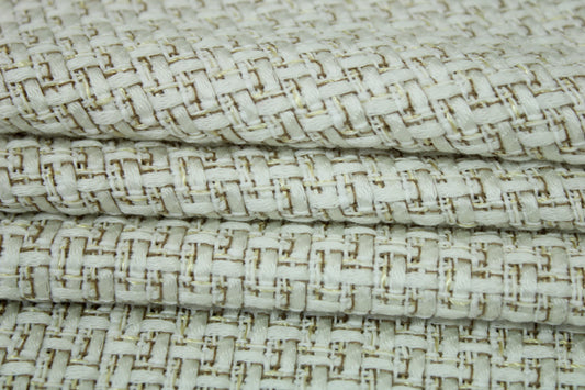 Tissu tweed de laine - ton crème - photo 2/5 | So Tissus