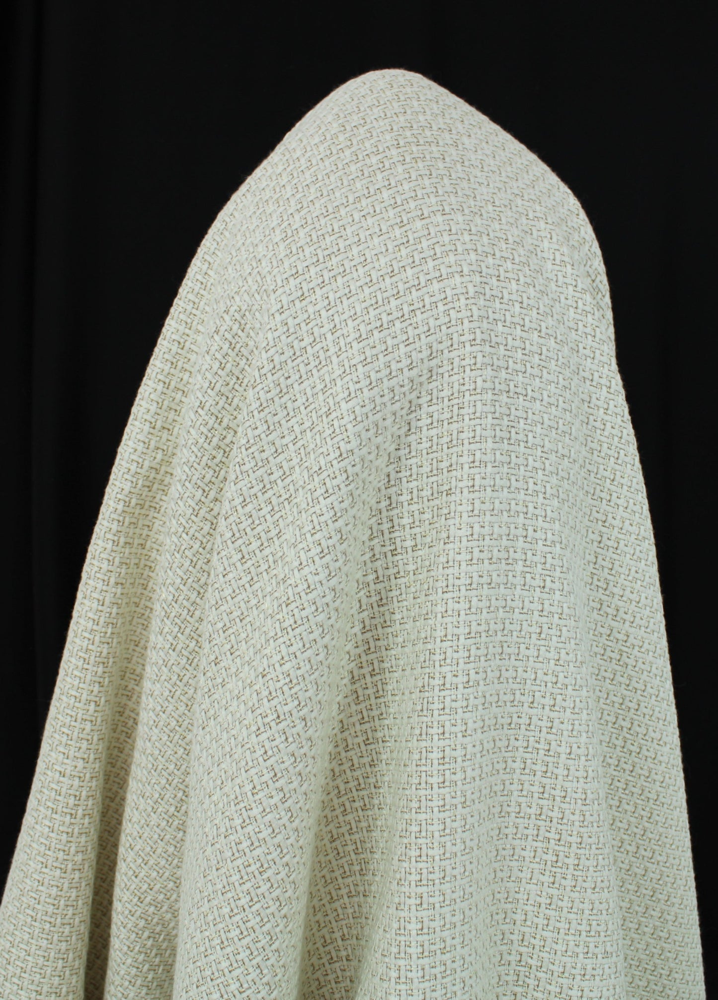 Tissu tweed de laine - ton crème - photo 3/5 | So Tissus