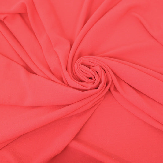 Tissu crêpe - corail - photo 1/3 | So Tissus
