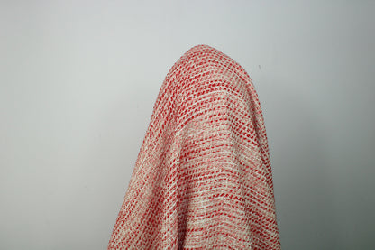 Tissu tweed coton - ton rouge rose - photo 3/4 | So Tissus