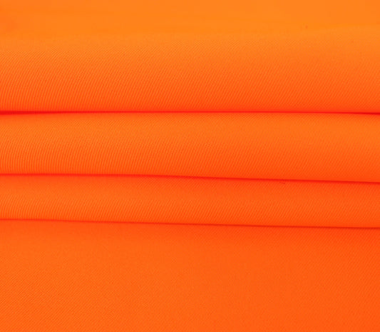 Tissu toile sergé - orange fluo - photo 2/3 | So Tissus