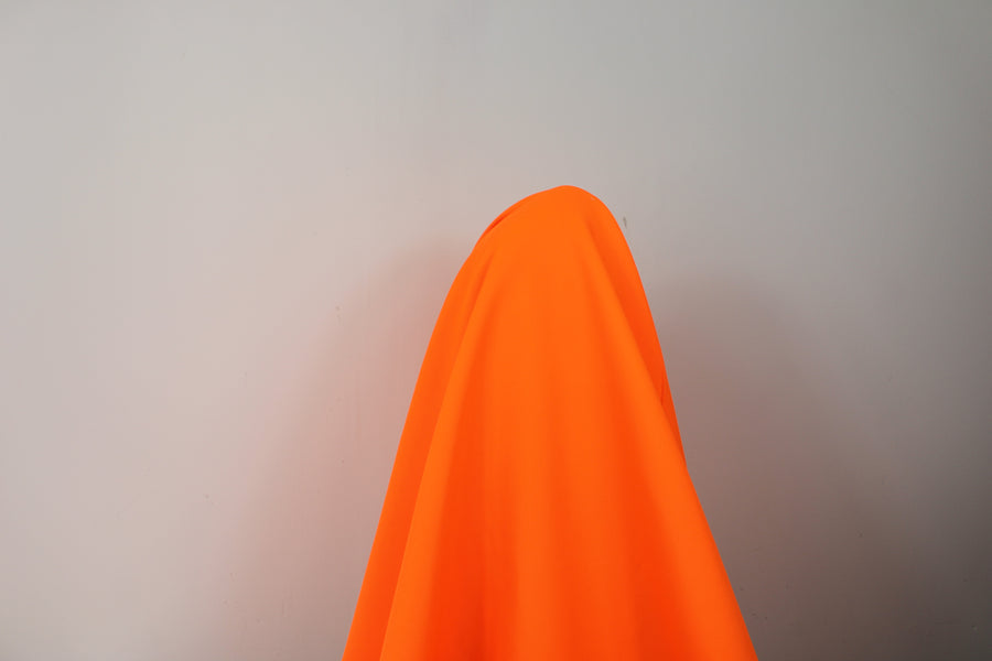 Tissu toile sergé - orange fluo