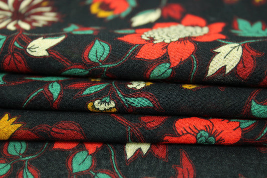 Tissu voile de coton - imprimé fleuri - photo 2/5 | So Tissus