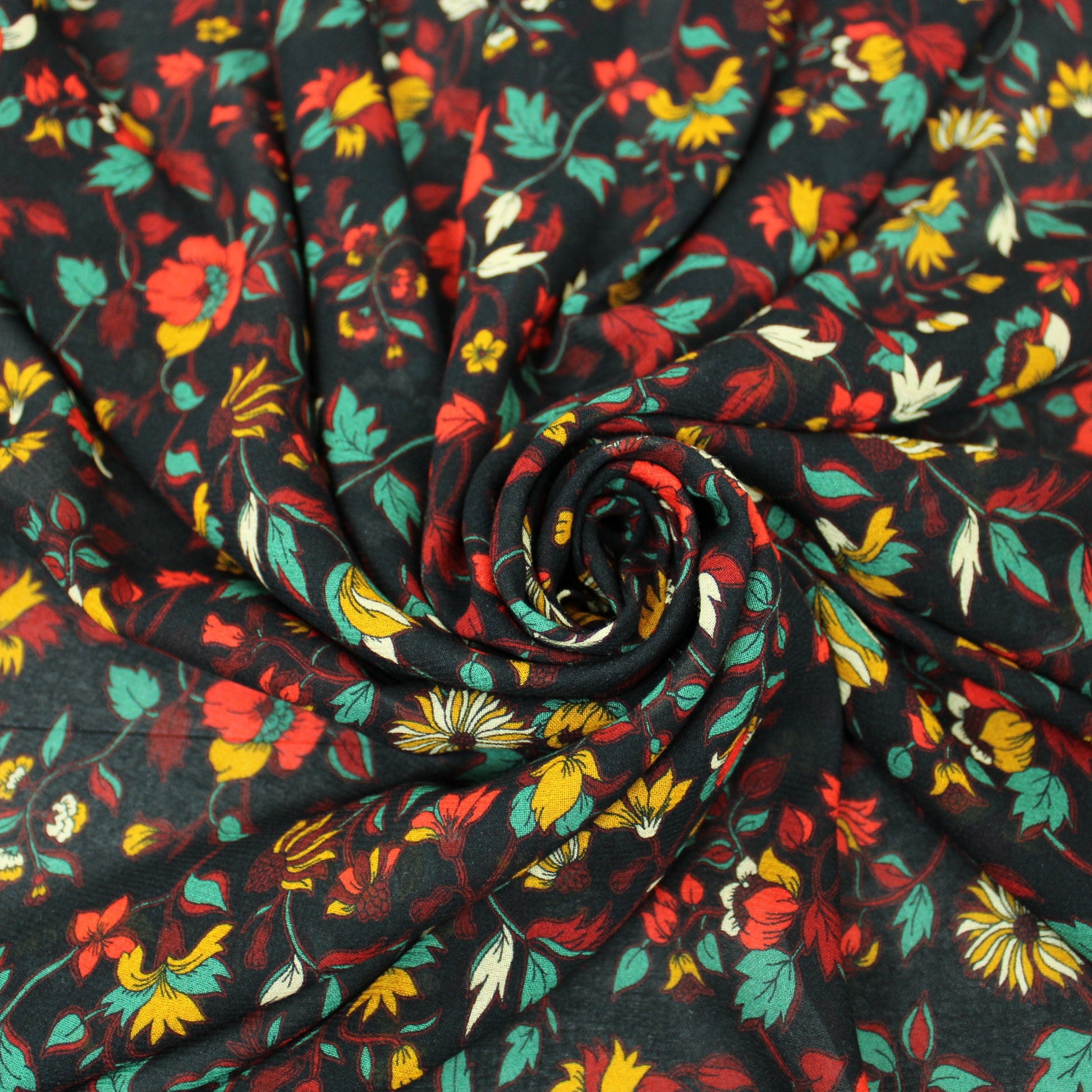 Tissu voile de coton - imprimé fleuri - photo 1/5 | So Tissus